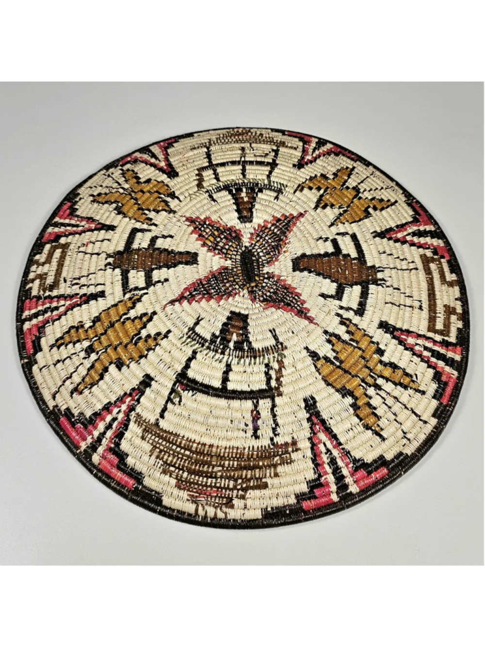Southwestern Style Woven Coiled Basket Plaque 13